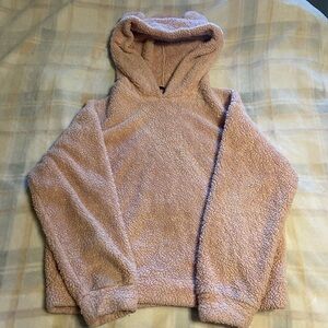 SHEIN Soft Pink Fleece Hoodie